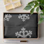 Papier Mousseline Motif de Noël minimaliste monochrome (Cadeau)