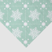 Papier Mousseline Motif de Noël Mint Green White (Détail)