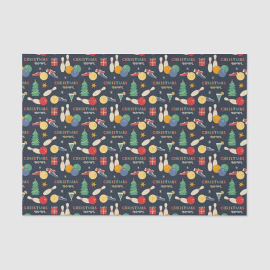 Papier Mousseline Motif de Noël rétro (Recto)