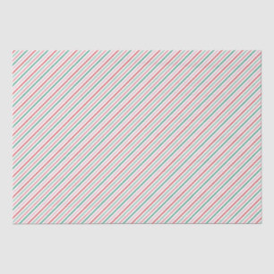 Papier Mousseline Motif de Noël rouge, vert et rose
