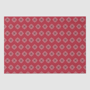 Papier Mousseline Motif de Noël vert et rouge