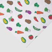 Papier Mousseline Motif de nourriture végétale mignonne (Détail)