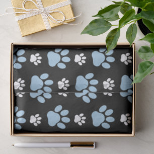 Papier Mousseline Motif De Pailles, Paniers Bleus, Pailles De Chien,