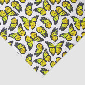 Papier Mousseline Motif de papillon jaune de monarque (Détail)