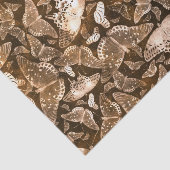 Papier Mousseline Motif de papillons Brown et beige (Détail)