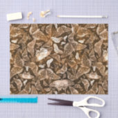 Papier Mousseline Motif de papillons Brown et beige (Artisanat)