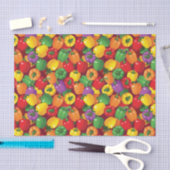 Papier Mousseline Motif de paprika (Artisanat)