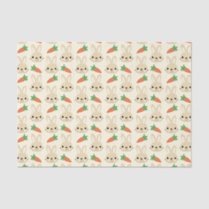 Papier Mousseline Motif de Pâques de lapin et de carotte