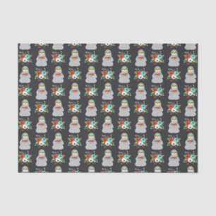 Papier Mousseline Motif de paresse de pastèque