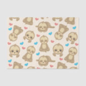 Papier Mousseline Motif De Parfums, Mignons Parfums, Coeurs (Recto)