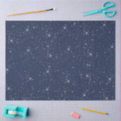 Papier Mousseline Motif de parties scintillant en or brillant bleu m (Artisanat)
