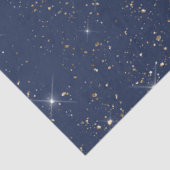 Papier Mousseline Motif de parties scintillant en or brillant bleu m (Détail)