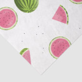 Papier Mousseline Motif de pastèque rose et vert d'été (Détail)