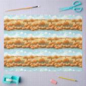 Papier Mousseline Motif de patchs citrouille (Artisanat)