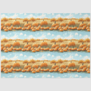 Papier Mousseline Motif de patchs citrouille