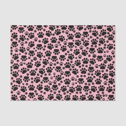 Papier Mousseline Motif De Pâtes, Paws Noirs, Paws Chiens, Paws Anim (Recto)