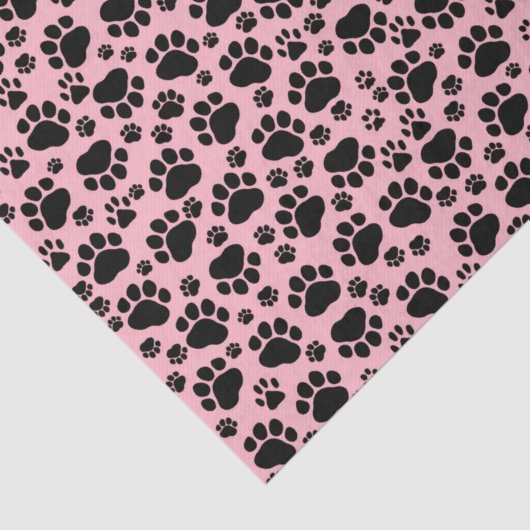 Papier Mousseline Motif De Pâtes, Paws Noirs, Paws Chiens, Paws Anim (Détail)