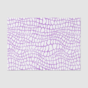 Papier Mousseline Motif de peau de crocodile blanc et violet