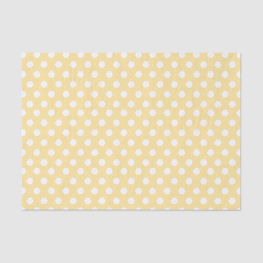 Papier Mousseline Motif de peigne jaune et blanc (Recto)
