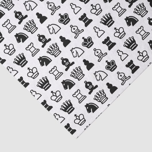 Papier Mousseline Motif de pièce d'échecs (Détail)