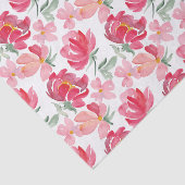Papier Mousseline Motif de pivoine d'aquarelle (Détail)