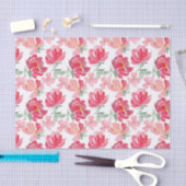 Papier Mousseline Motif de pivoine d'aquarelle (Artisanat)