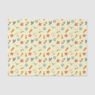 Papier Mousseline Motif de plage d'été