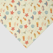 Papier Mousseline Motif de plage d'été (Détail)