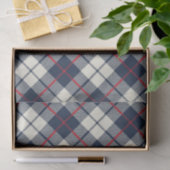 Papier Mousseline Motif de plaid de bleu marine (Cadeau)