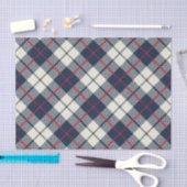 Papier Mousseline Motif de plaid de bleu marine (Artisanat)