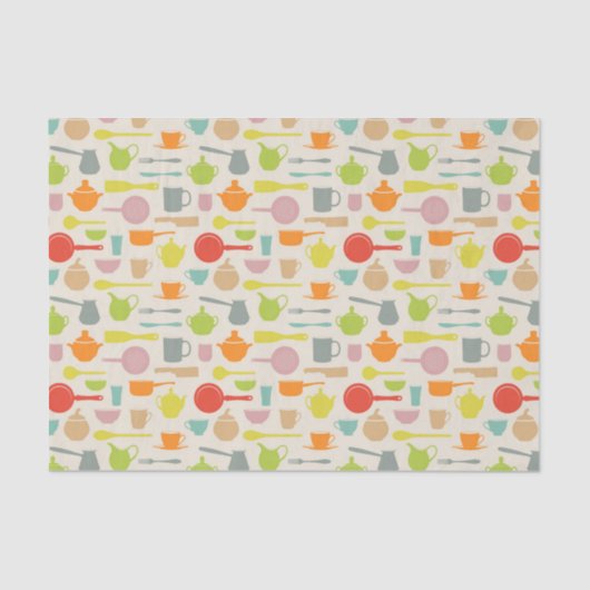 Papier Mousseline Motif de plats (Recto)