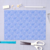 Papier Mousseline Motif de plume Abstrait en bleu périphérique (Artisanat)