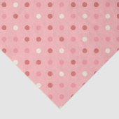 Papier Mousseline Motif de point blanc rouge-rose de polka (Détail)