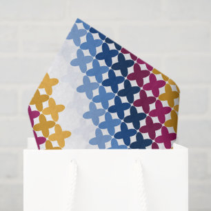 Papier Mousseline Motif de point de croix coloré sans couture