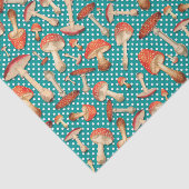 Papier Mousseline Motif de point Polka Turquoise Agaric (Détail)