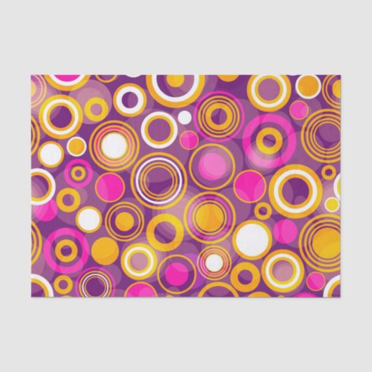 Papier Mousseline Motif de point violet de polka (Recto)
