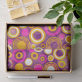 Papier Mousseline Motif de point violet de polka (Cadeau)
