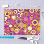 Papier Mousseline Motif de point violet de polka (Artisanat)