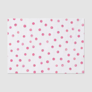 Papier Mousseline Motif de points blanc rose de confettis