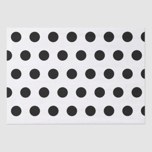 Papier Mousseline Motif de points blancs et noirs (Recto)