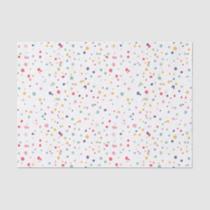 Papier Mousseline Motif de points coloré mignon de confettis
