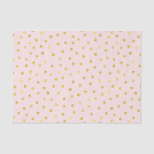 Papier Mousseline Motif de points élégant de confettis de rose et de