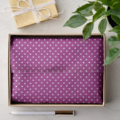 Papier Mousseline Motif de points Polka violet (Cadeau)