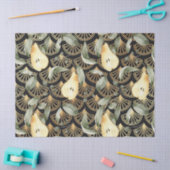 Papier Mousseline Motif de poires d'aquarelle et d'échelles d'or (Artisanat)