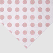 Papier Mousseline Motif de pois blanc rose (Détail)