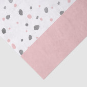 Papier Mousseline Motif de pois gris d'aquarelle de roses pâles (Détail)