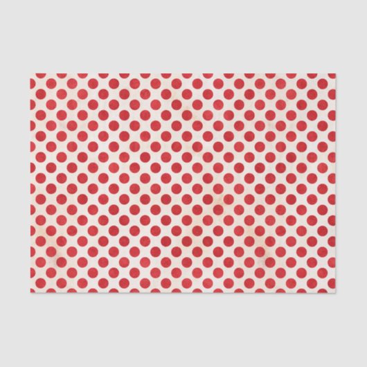 Papier Mousseline Motif de pois rouge (Recto)