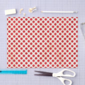 Papier Mousseline Motif de pois rouge (Artisanat)