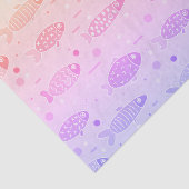 Papier Mousseline Motif de poisson couché de soleil rayonnant modern (Détail)