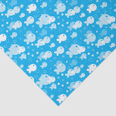 Papier Mousseline motif de poissons (Détail)